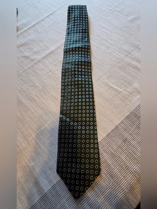 Michele Sartori Green Polka Dot Silk Tie #196