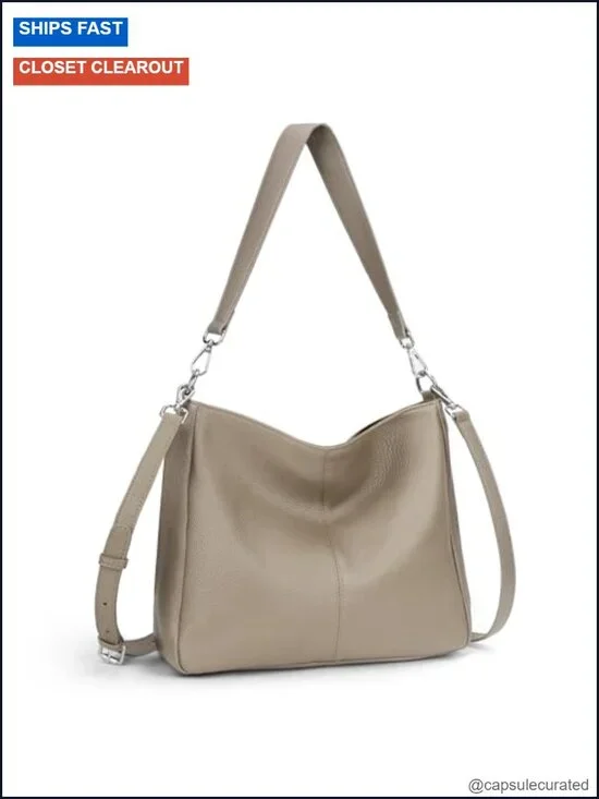 Genuine Leather Hobo Bag for Women Crossbody Shoulder Purse Real Leather