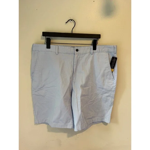 Banana Republic Gavin Shorts Mens 38 Light Blue Two-Way Stretch Chino Flat Front