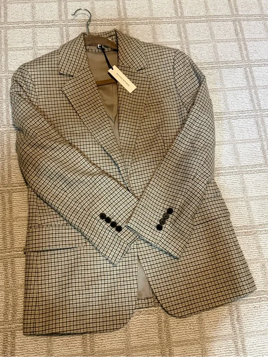 NWT Banana Republic Boyfriend Blazer XS Petite Italian Fabric Wool Blend