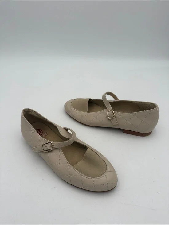 Blublonc girls Quilted Mary Jane Flats in Beige 34 casual event party