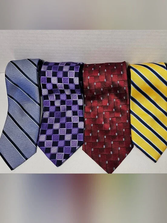 Croft & Barrow Silk Neckties Lot Of 5 Various Colors And Designs Classic