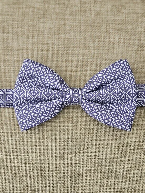 Purple Cross Men's Bow Tie