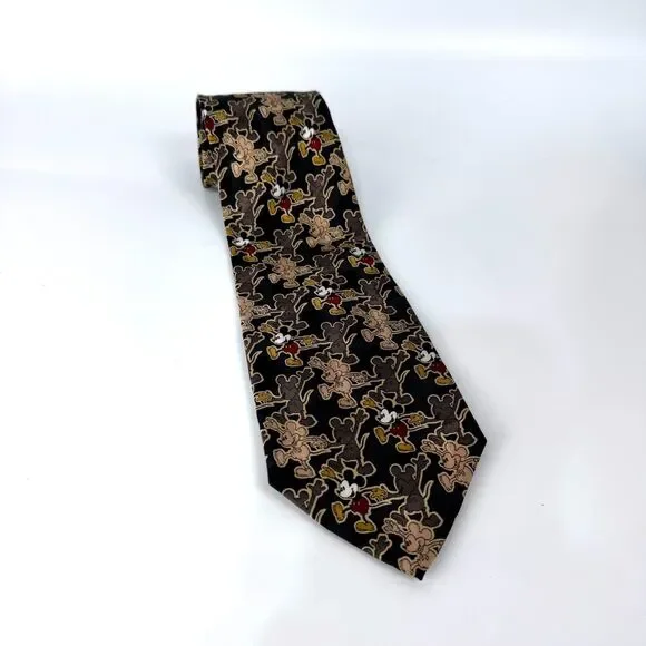 Mickey Unlimited by Van Heusen 90’s tie Mickey Dancing All Over Silk