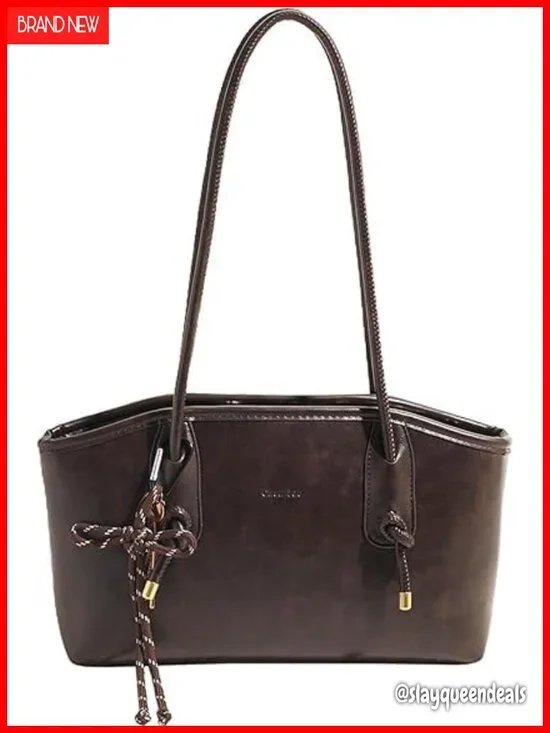 Vintage Faux Leather Hobo Handbag Shoulder Bag with Top Handle Zipper Purse
