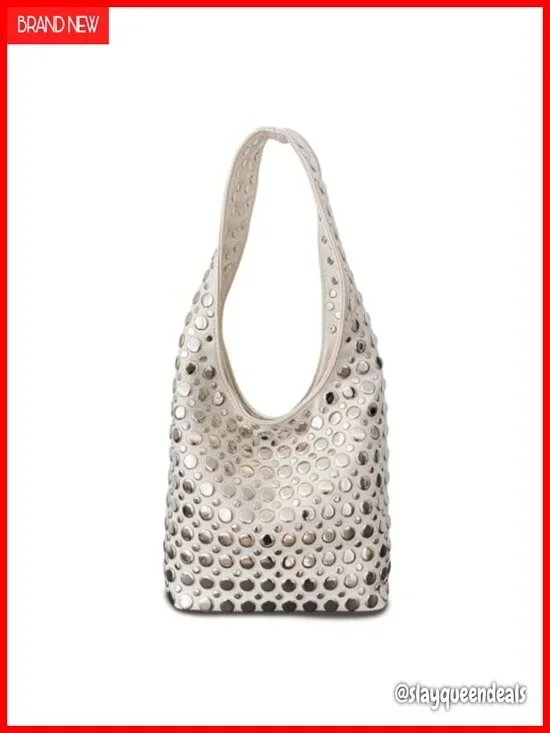 Y2K Hobo Shoulder Bag Punk Studded Top Handle Tote Handbag for Women