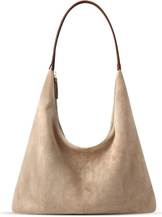 Chic Suede Shoulder Bag for Women | Slouchy Tote, Boho Crossbody & Satchel