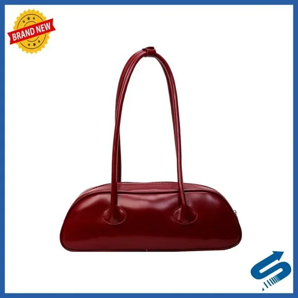 PU Leather Hobo Shoulder Bag with Top Handle - Waterproof Fashion Tote