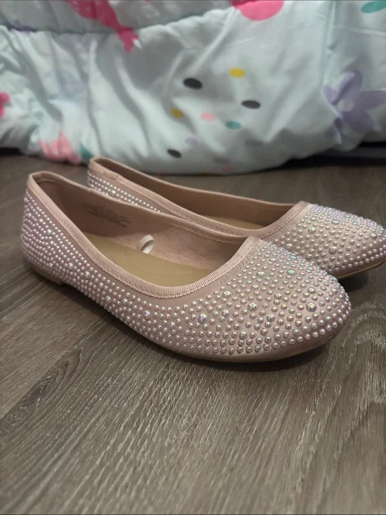 Cat & Jack Light Pink Jeweled Ballet Flats