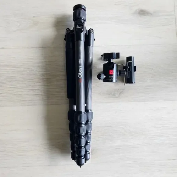 Oben CT-3565 Carbon Fiber Travel Tripod and BZ-217T Triple-Action Ball Head