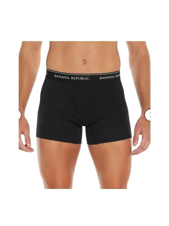 NWT Banana Republic Men's XL Black 3-Pack Boxer Briefs Comfort Waistband Stretch