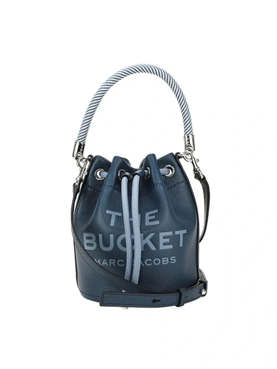 Marc Jacobs The Bucket Bag – Blue Pebbled Leather | Rope Handle | Crossbody