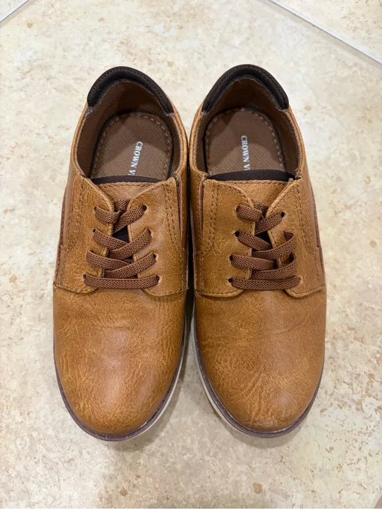 Crown Vintage Boy’s Cognac Brown Lace-Up Oxfords