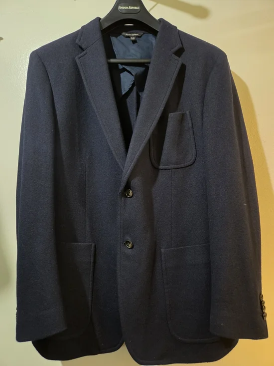 Banana Republic Slim Fit Wool Blazer coat 44R Dark navy