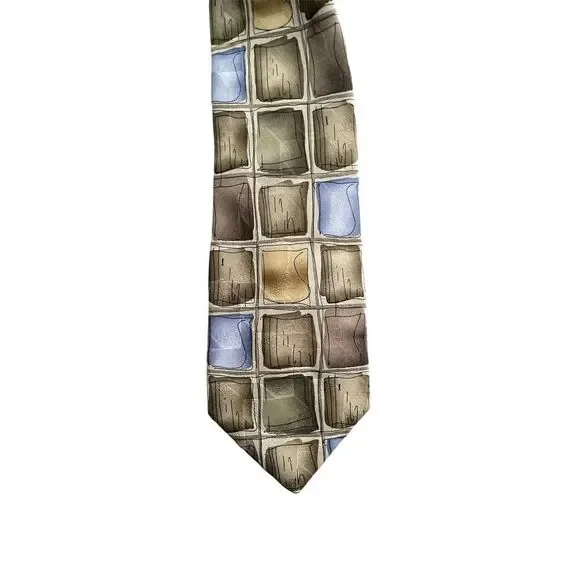 Jerry Garcia Hand‎ Hold Coll. 28 Geometric Soft Muted Colors 💯 Silk