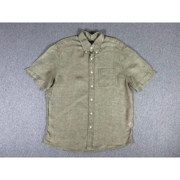 Banana Republic Standard Fit Short Sleeve Linen Shirt M