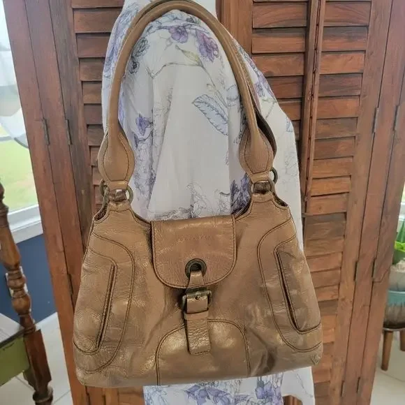 Coccinelle brown leather shoulder bag hobo style‎ purse