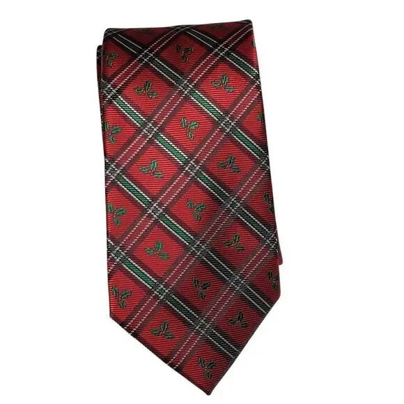 George Christmas Mistletoe Mens Neck Tie 58