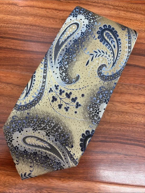 Robert Villini Neck Tie Paisley Silk‎