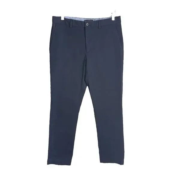 Banana Republic Men’s Aiden Chino Pants 33x32 Navy Blue Slim Fit Cotton Stretch