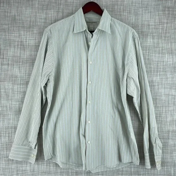 Banana Republic Mens Size L Long Sleeve Button Down Shirt 2607