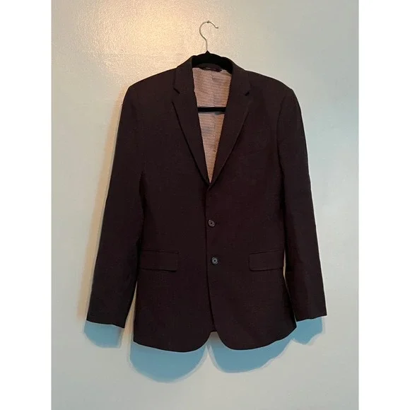 Dark Academia Prep Banana Republic Modern Slim Fit Blazer Mens 36R Navy Blue