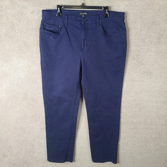 Banana Republic Pants Men 38x30 Blue Chino Slim Fit Cotton Stretch 5 Pocket Navy