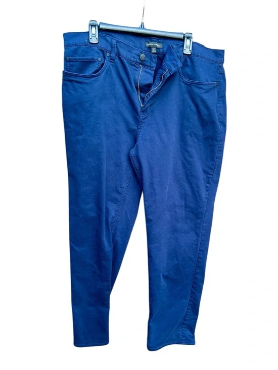 Banana Republic Pants Stretch Cotton Mens 38x32 Blue Preppy Navy