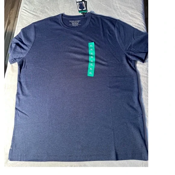 Banana Republic Luxe Touch Tee Mens XL Navy Blue Heather Cotton T-Shirt New