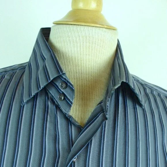 BANANA REPUBLIC Stripe french cuff cotton SHIRT M