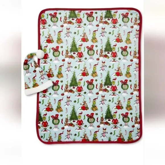 Grinch throw set