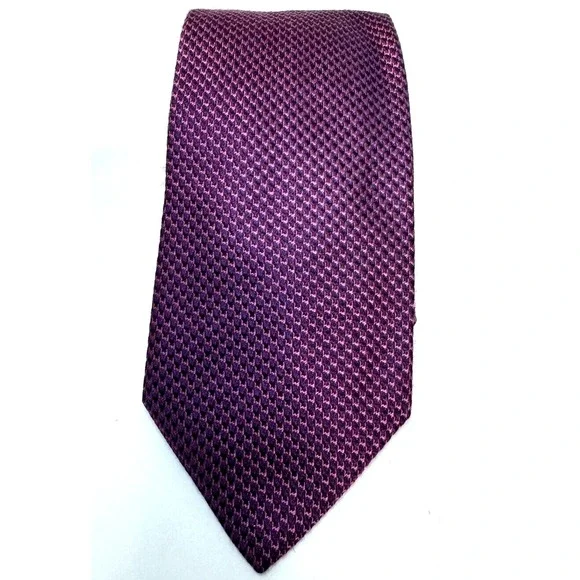 Paul Frederick 100% Silk Tie Purple Geometric Print