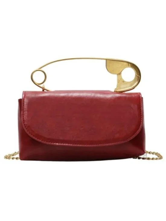 Faux Leather Paper Clip Top Handle Hobo Clutch Crossbody Shoulder Bag Purse