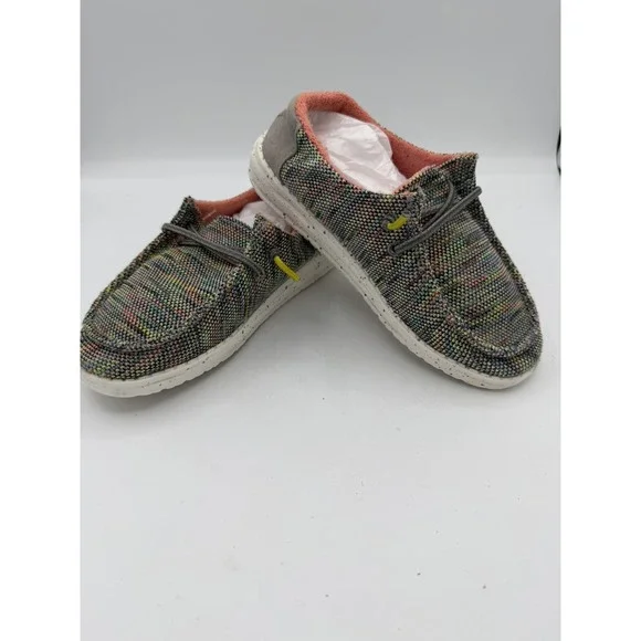 Hey Dude Youth/Kids Wendy  Peacock Pink Loafers Size 12