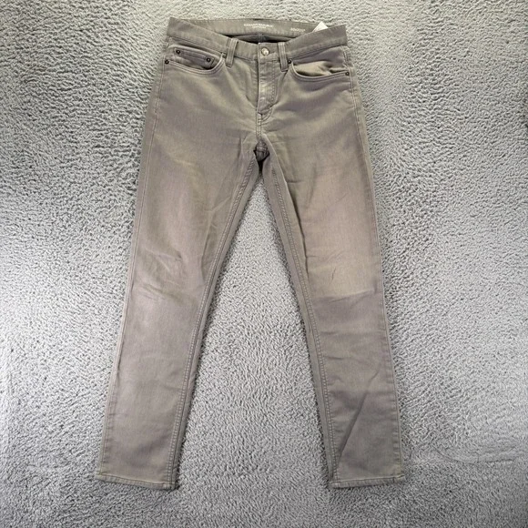 Banana Republic Traveler Pant Mens 30x32 Gray Cotton Chino Straight Slim Stretch
