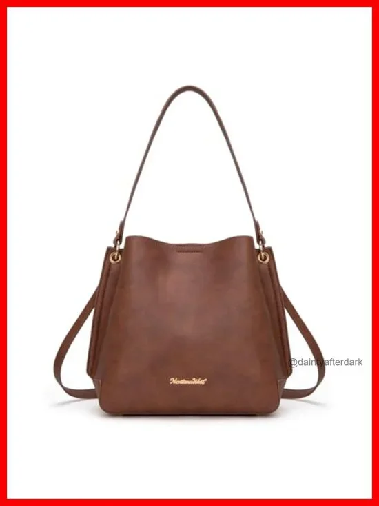 Medium Hobo Bag with 3 Compartments, Center Zip Divider, Detachable Crossbody