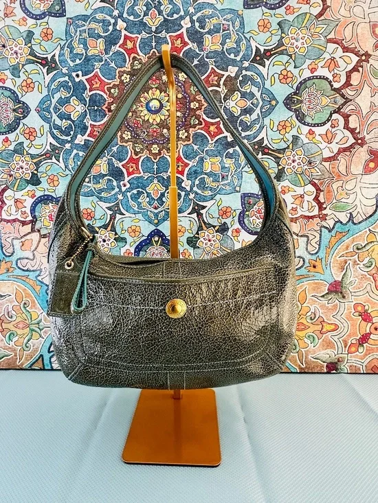 Coach Ergo Patent Leather Medium Hobo - Pond