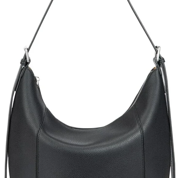 Leather Hobo Crossbody Bag Adjustable Strap Spacious Womens Handbag