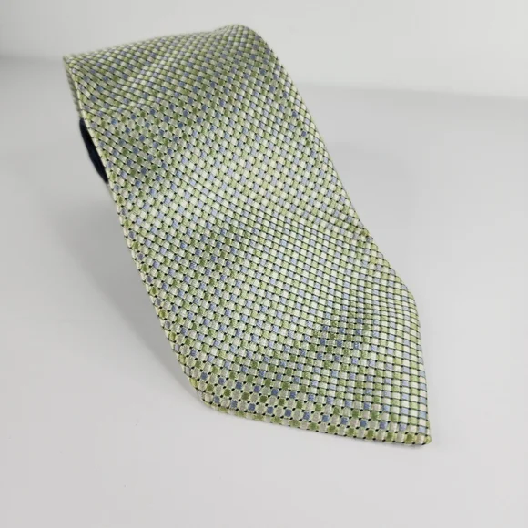TOMMY HILFIGER Green Silk Tie.
