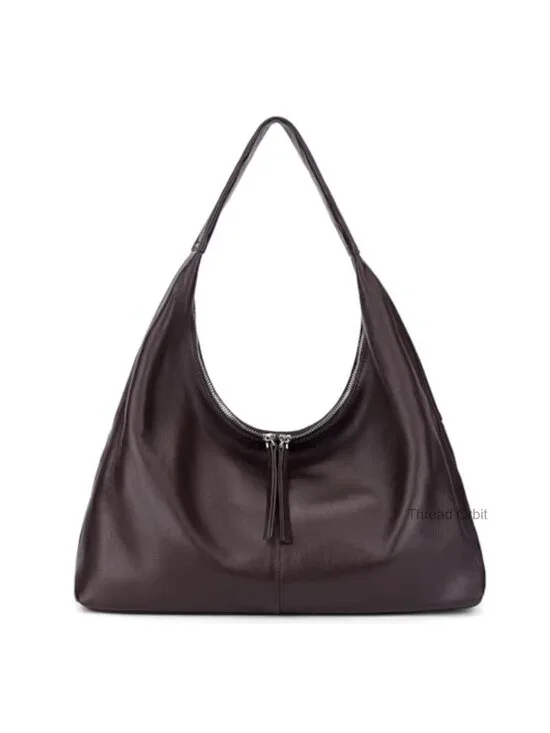 Genuine Leather Slouchy Hobo Bag Large Soft Tote Shoulder Purse