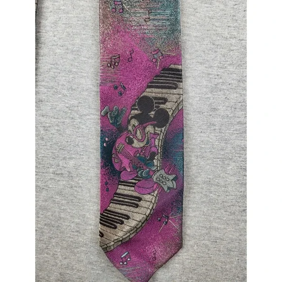 VTG Mickey & Co. Balancine Tie Works Mens Musical Mickey Tie 3.25