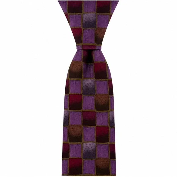 J. GARCIA Tie Vintage 1996 Overlooking Desert Collection 15 Silk Purple