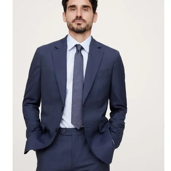 Banana Republic Men's Tailored Slim Fit Wool Blend Suit Blazer - 46R