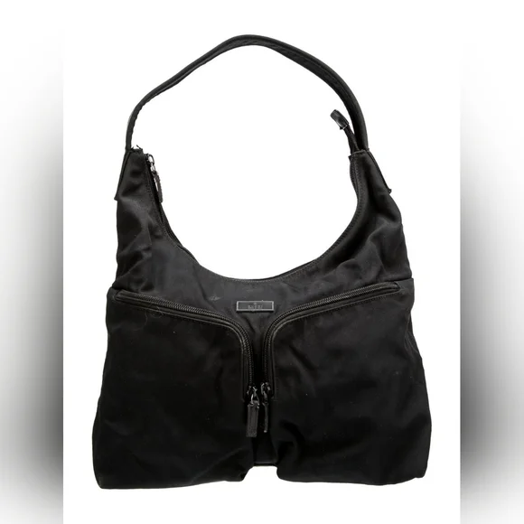 Gucci Black Hobo TOTE Bag By Tom Ford Vintage 2 Front Pockets Authentic Need Fix