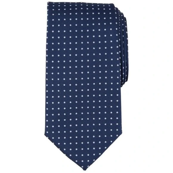 Club Room Mens Tie One Size Blue Nantucket Dot Luxury Necktie NWT