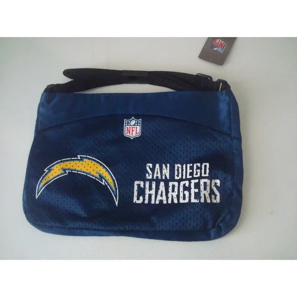 SAN DIEGO CHARGERS JERSEY 7X9  Game Day Purse  BAG HANDBAG TOTE HAND VINTAGE BP1
