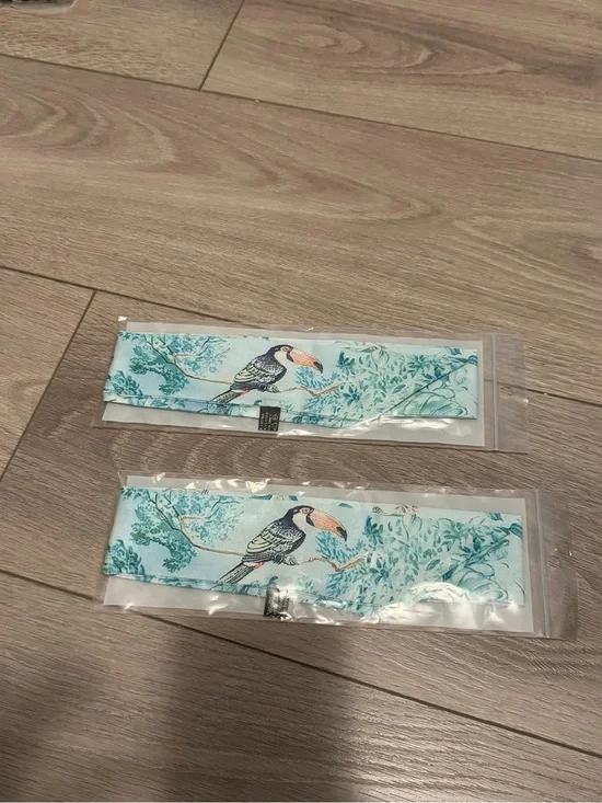 Blue Toucan-Print Bird Harness Strap - Lightweight Comfort
