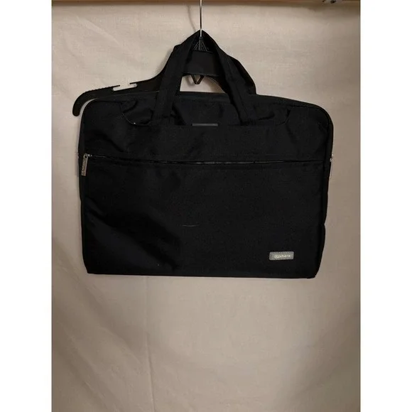 iShare Laptop Messenger Bag Black Nylon Slim Briefcase Padded Sleeve Travel Case