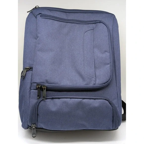 eBags Professional Slim Laptop Backpack Blue Travel Business Carry On 16x14x5.5