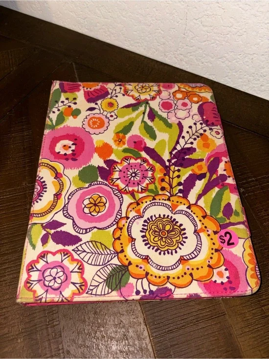 Vera Bradley Floral Tablet Cover in Pink, Orange & Green